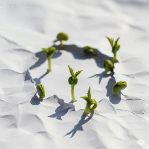 Gram plants on paper