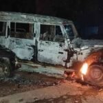 CG में भीषण सड़क हादसा : बोलेरो और कार की भिड़ंत, आग में झुलसकर दो युवकों की मौत