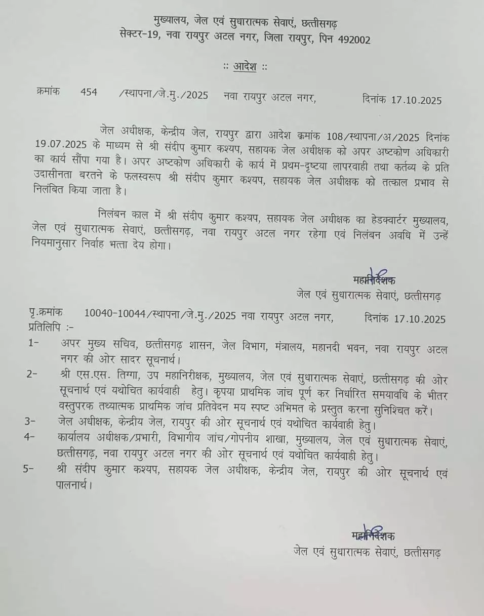 Sandeep Kumar Kashyap Suspension