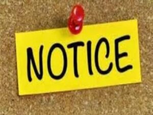 Tehsildar Notice