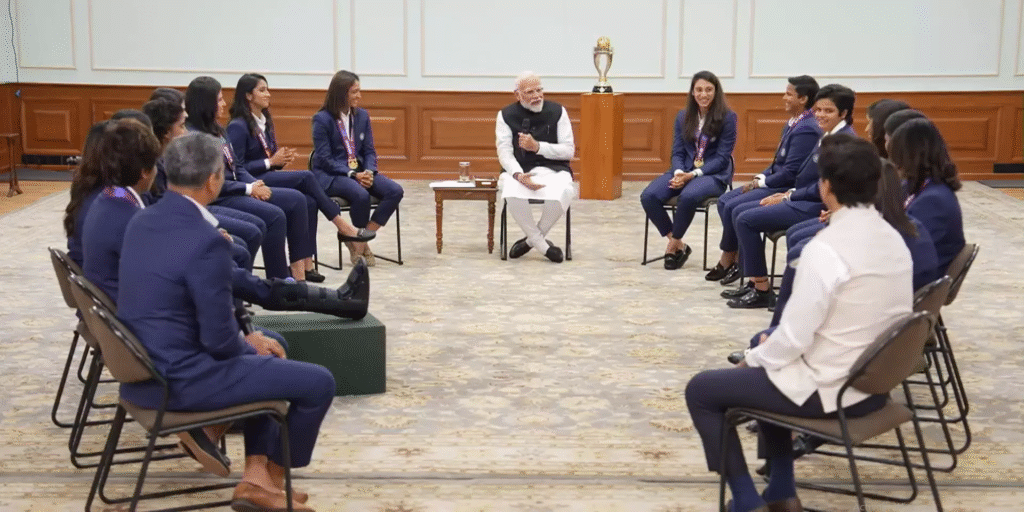 PM Modi cricketer meeting