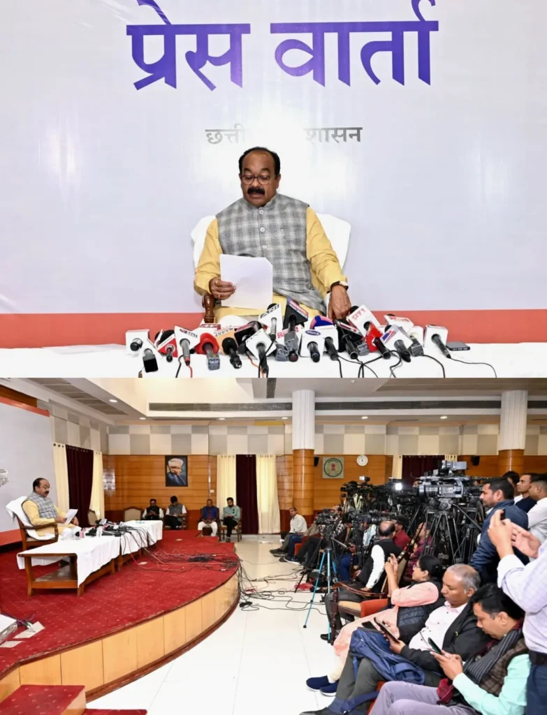 उप मुख्यमंत्री श्री अरुण साव ने कैबिनेट की बैठक में लिए गए निर्णयों की जानकारी दी