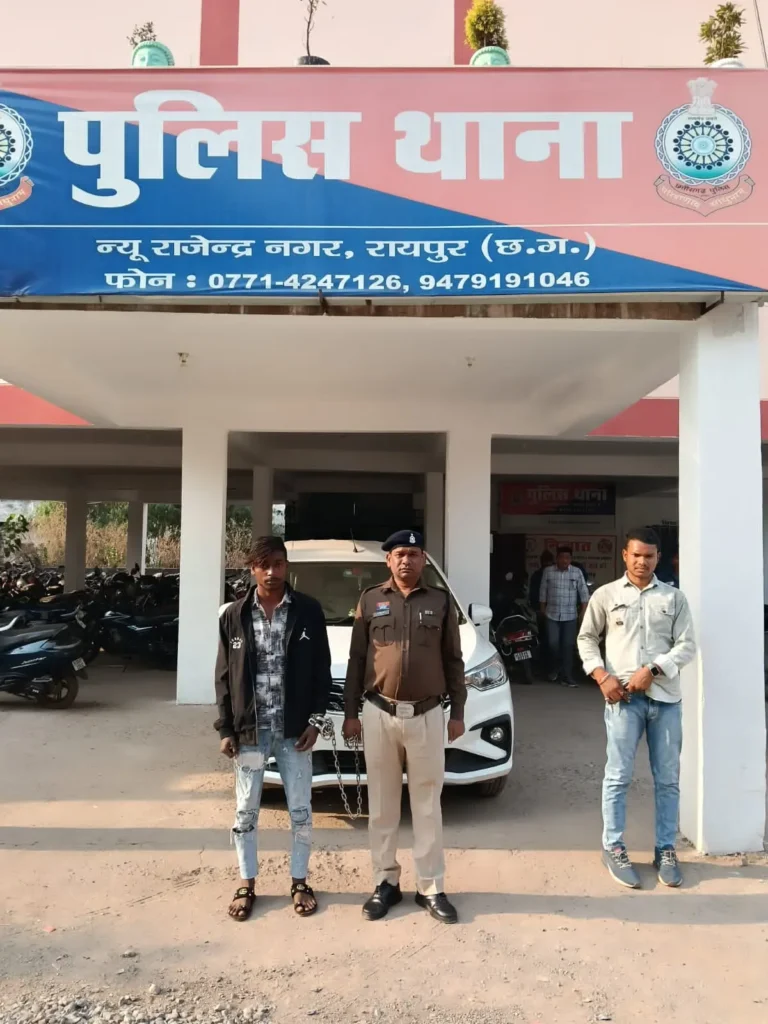 अमलीडीह रायपुर में धारदार चाकू के साथ घूम रहा आरोपी संतोष साहू गिरफ्तार Amlidih