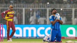 India register a resounding 5-wicket win against West Indies