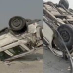 CG Accident : भारतमाला मार्ग पर रफ्तार का कहर, डिवाइडर से टकराकर फिल्मी अंदाज में पलटी कार; व्यापारी घायल