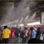 Chhattisgarh News : स्टेशन पर सावन सा अहसास , भीषण गर्मी के बीच रेलवे स्टेशन पर चलीं ठंडी फुहारें