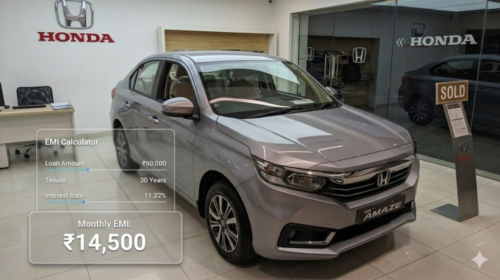 Honda Amaze Base Variant EMI Plan