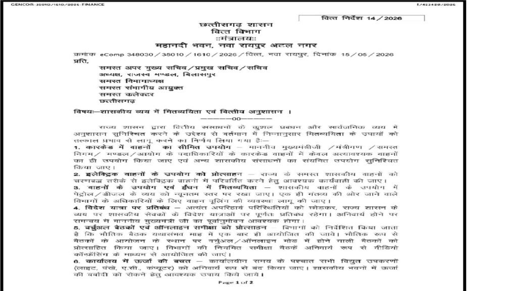 CG Govt Expenditure