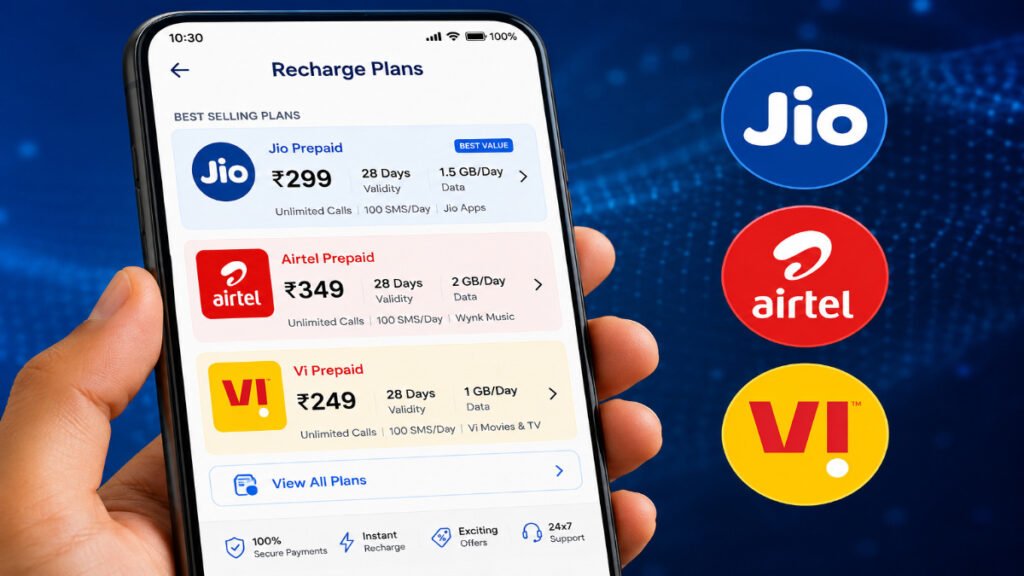 Jio vs Airtel vs Vi