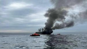 Iranian attack on two UAE oil tankers in the Strait of Hormuz