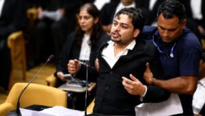 Lawyer Prabal Pratap Singh arrested for creating a ruckus in the courtroom.