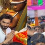 Ranveer Singh visits Lalbaugcha Raja: सफेद कुर्ते-पायजामे में बप्पा के दरबार पहुंचे रणवीर, फैंस ने घेरा