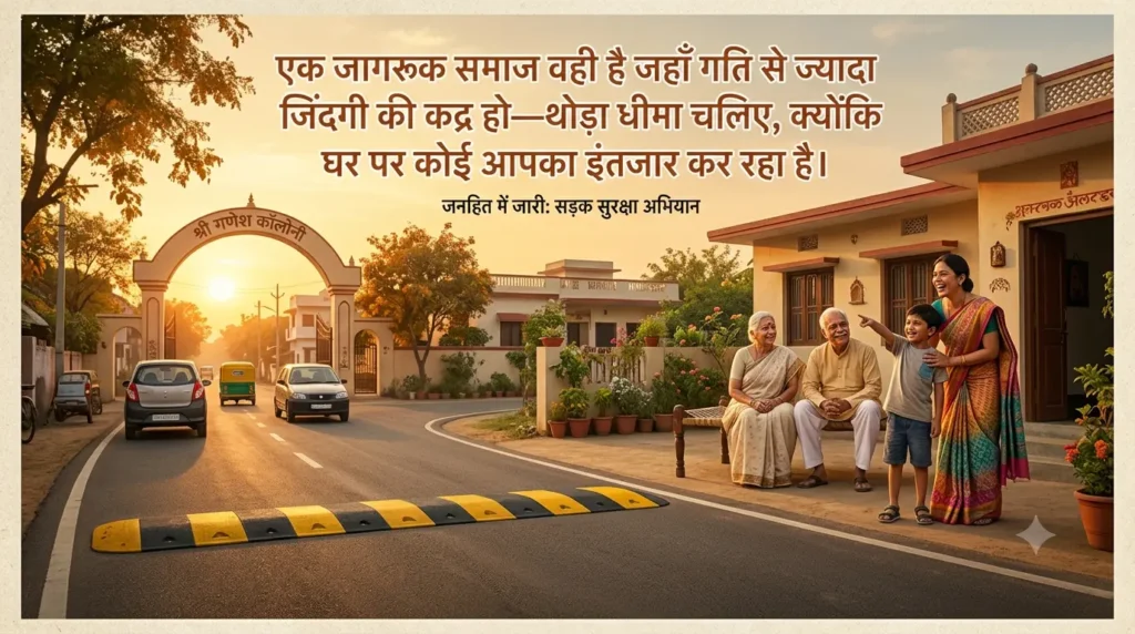 सड़क सुरक्षा की अनूठी मिसाल: रफ्तार पर लगाम लगाने नागरिकों ने खुद उठाया बीड़ा, बनी सीख की मिसाल