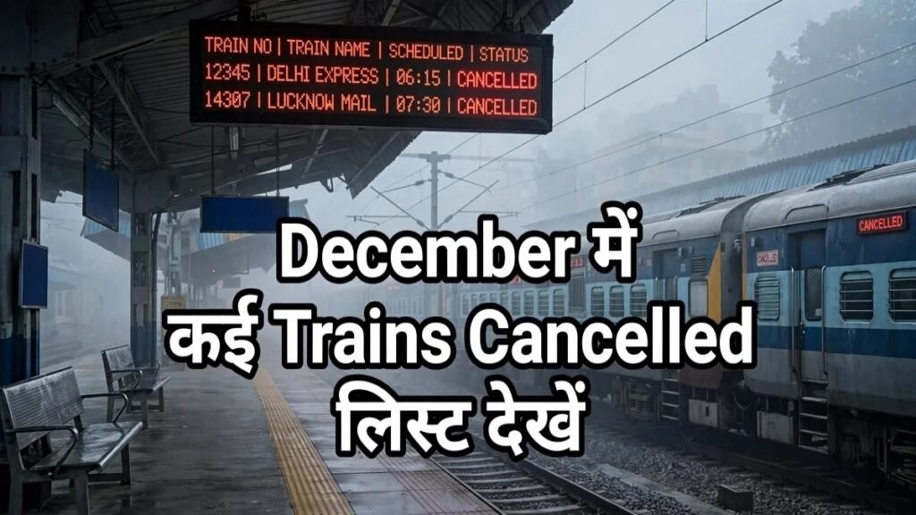 Train Cancelled December : दिसंबर में 6 एक्सप्रेस ट्रेनें रहेंगी रद्द, छत्तीसगढ़ के यात्री टिकट बुक करने से पहले जरूर चेक करें लिस्ट