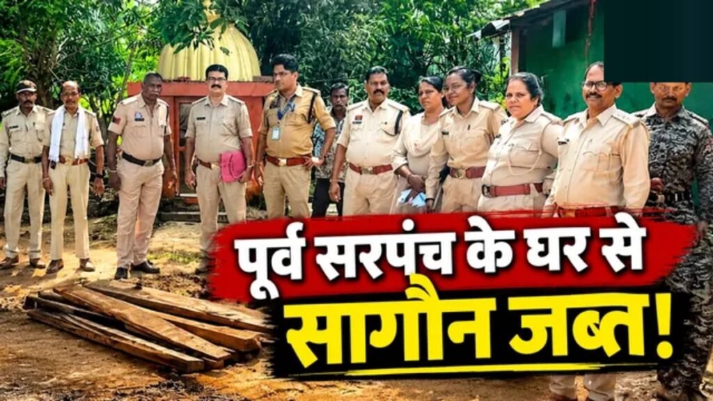 CG News : पूर्व सरपंच के निवास पर वन विभाग का छापा, लाखों की अवैध सागौन लकड़ी बरामद