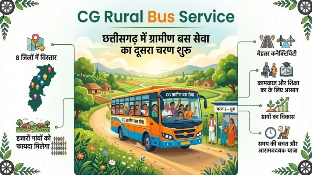 CG Rural Bus Service : 4,368 गांवों तक पहुंचेगी बस सेवा, 14.57 लाख लोगों को मिलेगा फायदा
