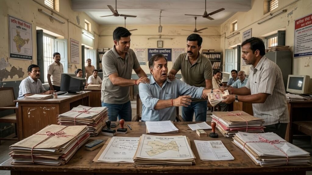 CG ACB Trap : तहसील कार्यालय में 10 हजार की रिश्वत लेते कर्मचारी गिरफ्तार, जमीन डायवर्सन के बदले मांगी थी रकम